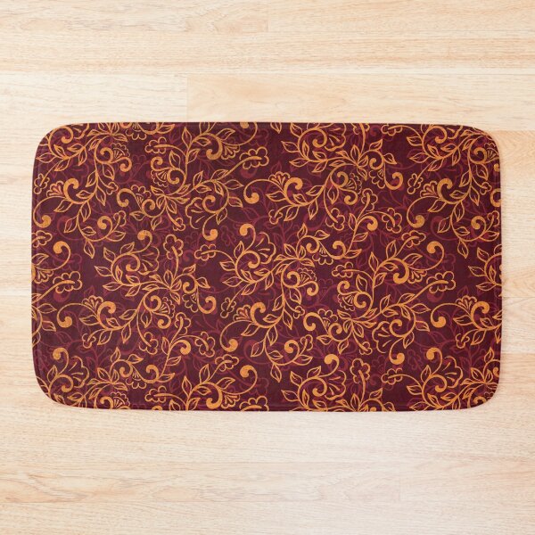 Item preview, Traditional Indonesian batik ethnic pattern design red and gold designed and sold by baligaia.