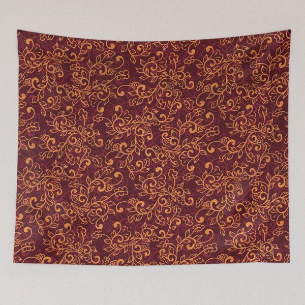 Item preview, Traditional Indonesian batik ethnic pattern design red and gold designed and sold by baligaia.