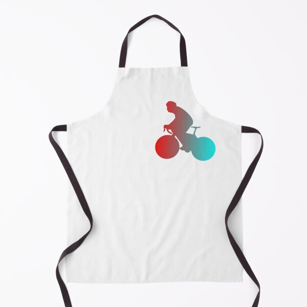 Item preview, Climbing Road Cyclist Red Turquoise Gradient designed and sold by RabeDesigns.