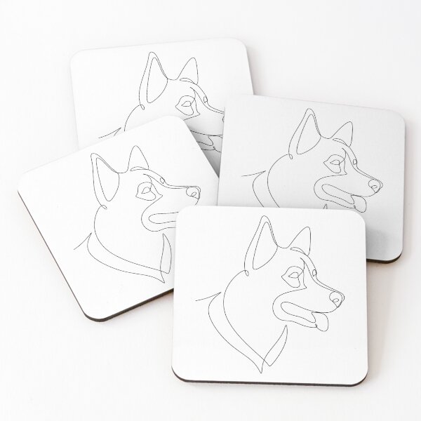 Item preview, German Shepherd Dog Portrait. Dog Art Print, Animal Wall Art, Abstract Wall Art, Minimalist Art Print, Black and White Art, Original Artist, One Line Art designed and sold by OneLinePrint.