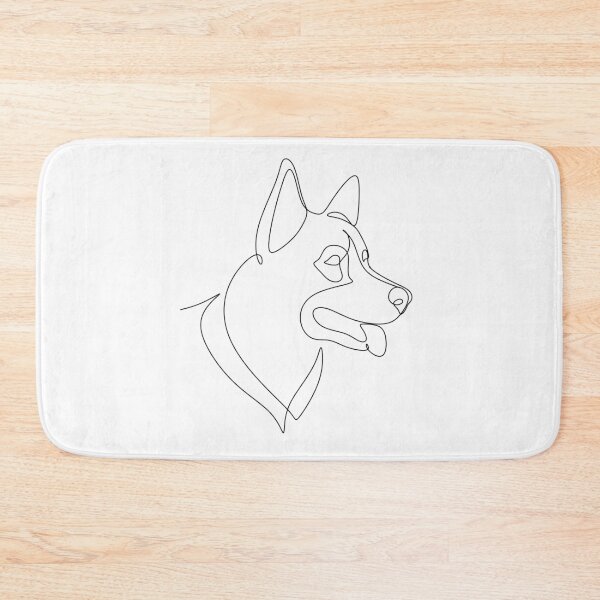 Item preview, German Shepherd Dog Portrait. Dog Art Print, Animal Wall Art, Abstract Wall Art, Minimalist Art Print, Black and White Art, Original Artist, One Line Art designed and sold by OneLinePrint.