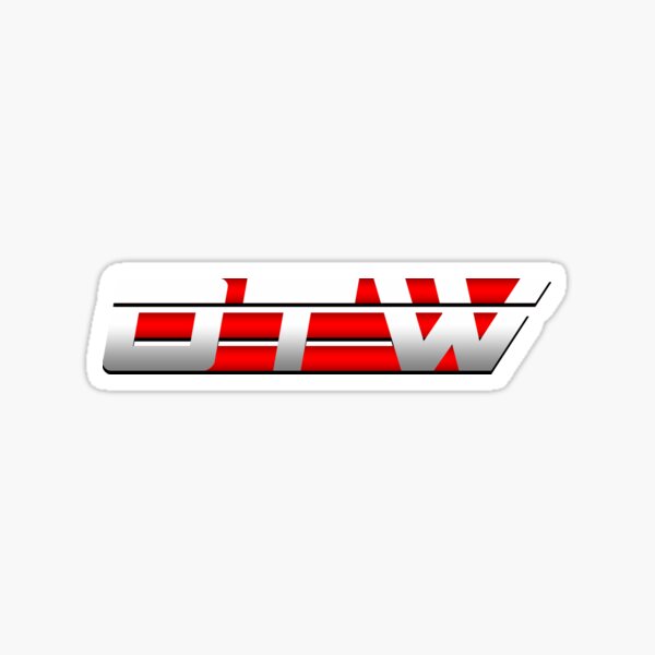 OTW Logo (Silver on Red) Sticker