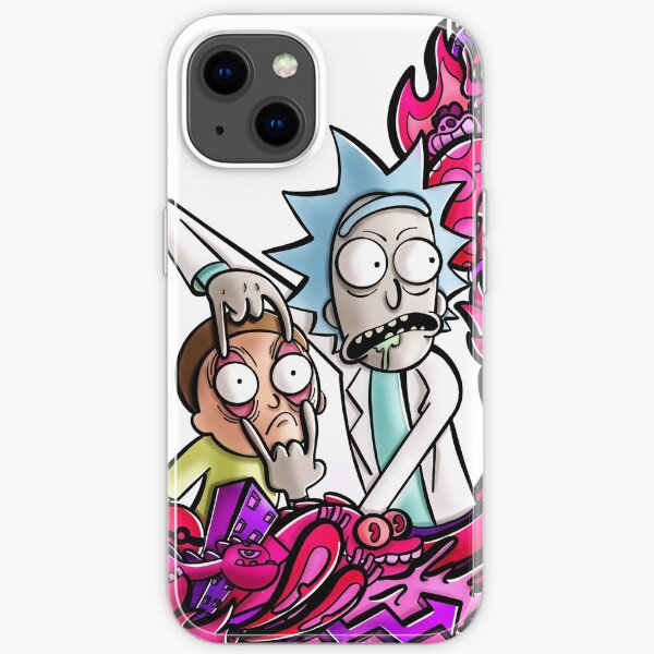 Rick und Morty kritzeln iPhone Flexible Hülle