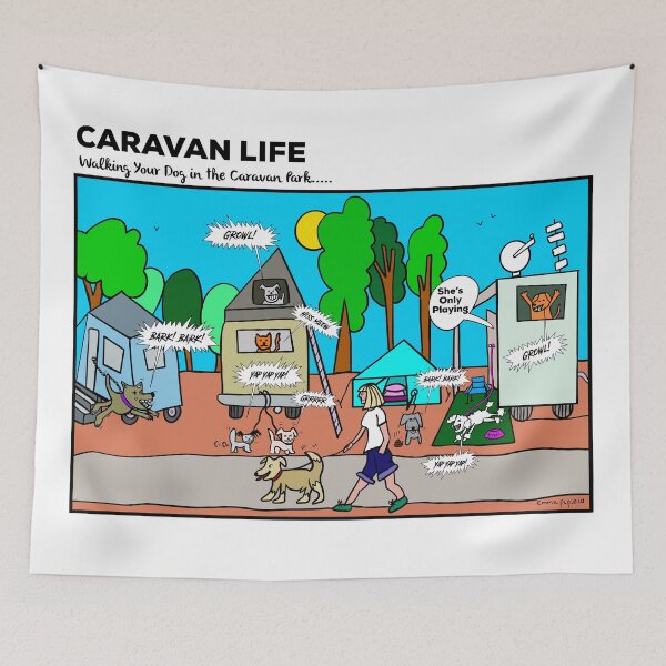Item preview, Caravan Park Life Travelling with a Dog! designed and sold by emmafifield.