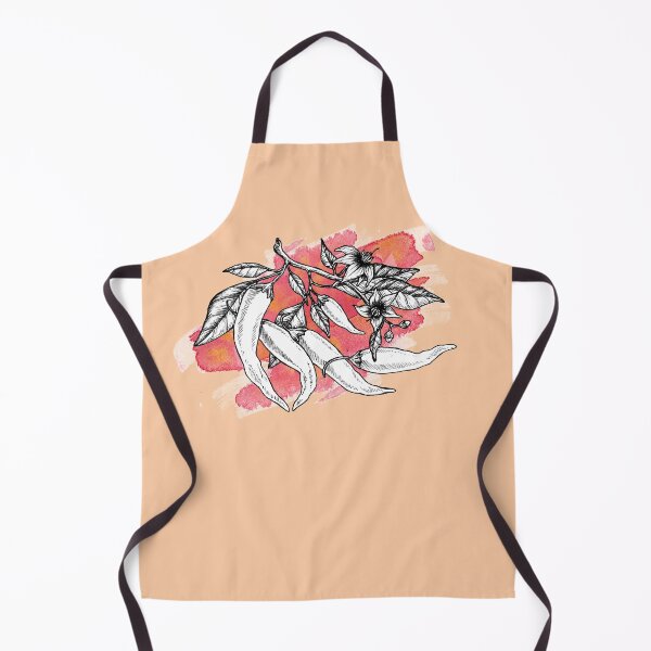 Item preview, Hot cayenne pepper watercolor ink illustration designed and sold by RedFinchDesigns.