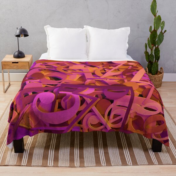 Item preview, Violet and orange musical notes and symbols background texture flat lay top view from above designed and sold by UDDesign.