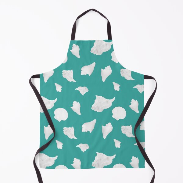 Item preview, White seashell collection on cyan background designed and sold by UDDesign.