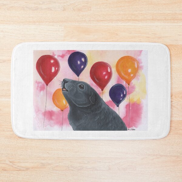 Item preview, Grey Guinea Pig and Balloons designed and sold by WolfySilver.