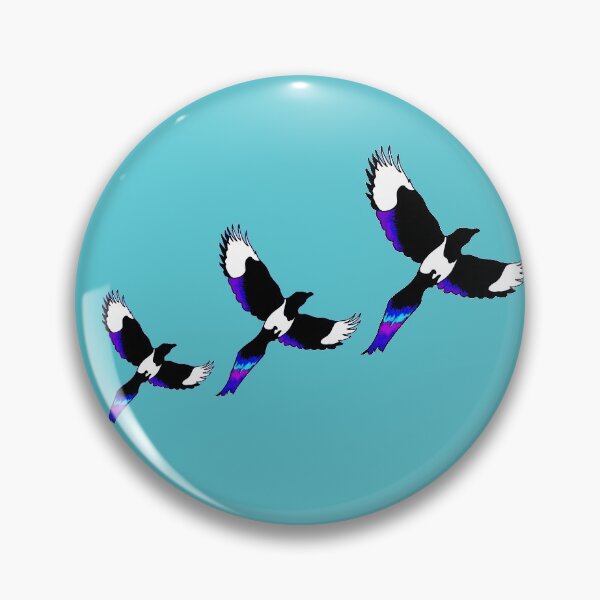 Item preview, Magpies in flight designed and sold by KittyKez.