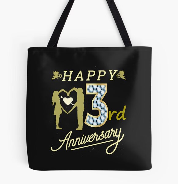 Happy 3rd anniversary classic design lover 3 year anniversary gift for  boyfriend present for girlfriend part in life partner in crime anniversary  presents for girlfriend Photographic Print for Sale by varisa