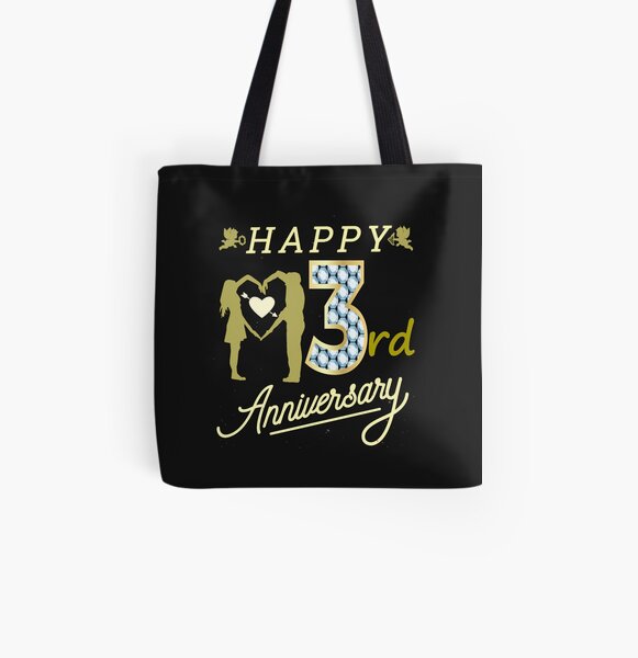 Happy 3rd anniversary classic design lover 3 year anniversary gift for  boyfriend present for girlfriend part in life partner in crime anniversary  presents for girlfriend Photographic Print for Sale by varisa