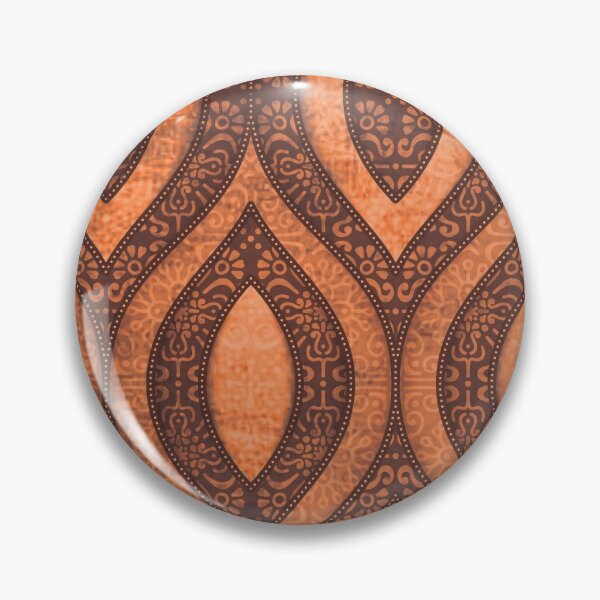 Item preview, Traditional Indonesian batik ethnic pattern design light brown orange designed and sold by baligaia.