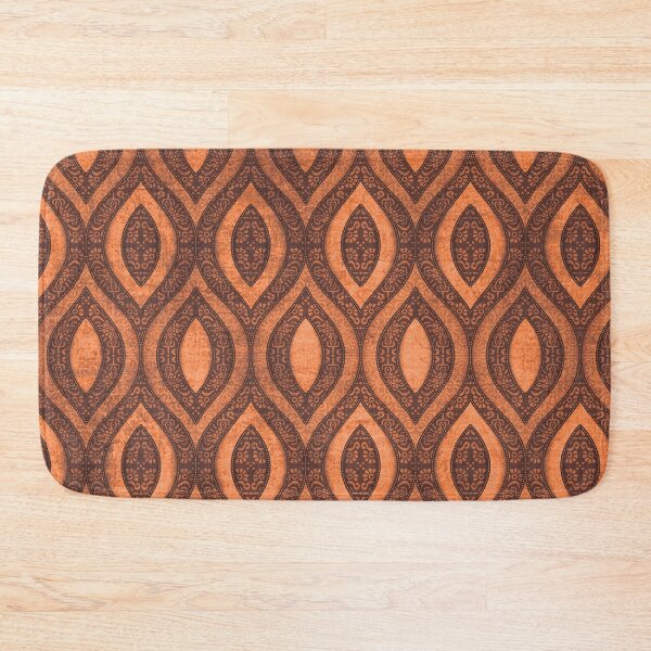 Item preview, Traditional Indonesian batik ethnic pattern design light brown orange designed and sold by baligaia.