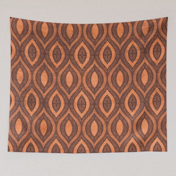 Item preview, Traditional Indonesian batik ethnic pattern design light brown orange designed and sold by baligaia.