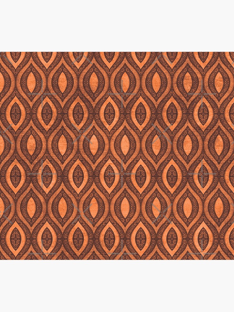 Traditional Indonesian batik ethnic pattern design light brown orange by baligaia