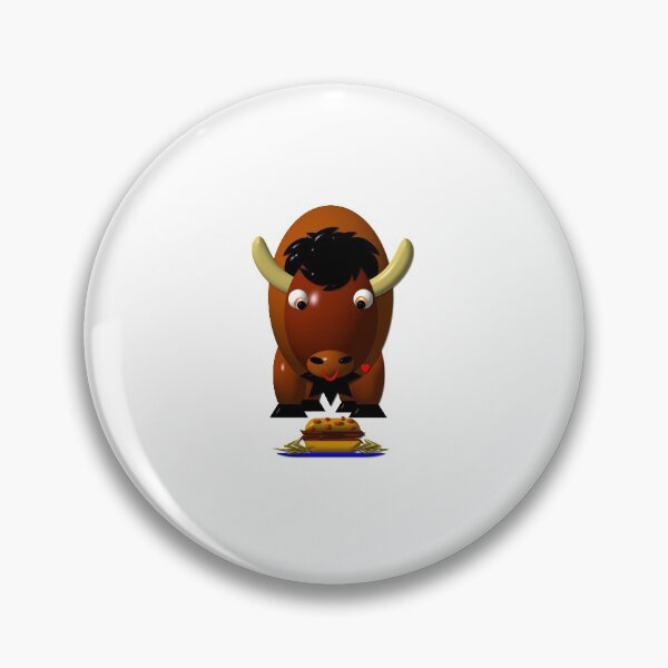 Artikelvorschau, 3-D Look Buffalo mit Rindfleisch auf Weck und Buffalo Wings entworfen und verkauft von Artist4God.