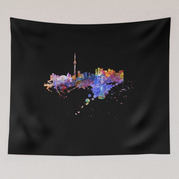 Artikelvorschau, Toronto Skyline Kanada Nacht Geschenkidee entworfen und verkauft von DerNerd.