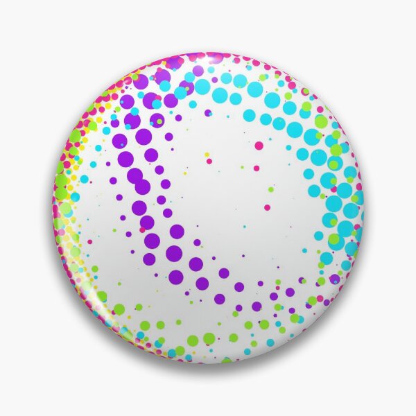 Item preview, Abstract colorful pop-art halftone paintbrush swirl circle designed and sold by UDDesign.