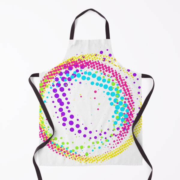 Item preview, Abstract colorful pop-art halftone paintbrush swirl circle designed and sold by UDDesign.