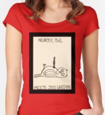 Neurotic Owl Meets Joss Whedon Women's Fitted Scoop T-Shirt
