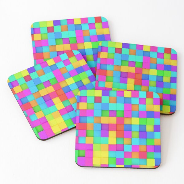 Item preview, Colorful spectrum rainbow cubes geometrical background  designed and sold by UDDesign.