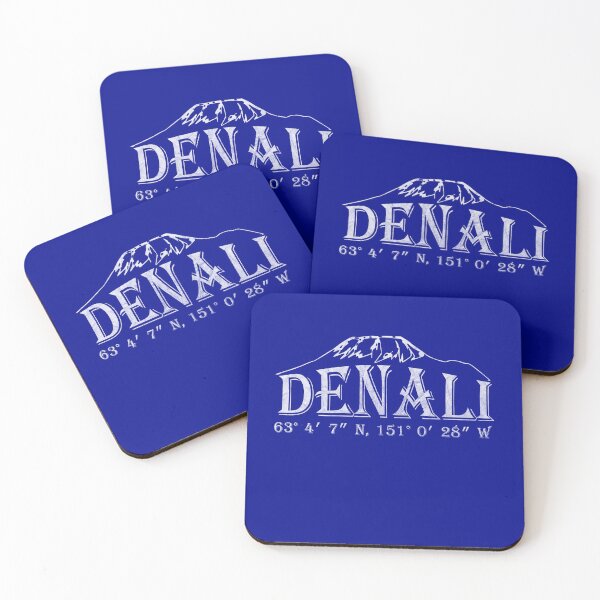 Item preview, Denali GPS coordinates hiker vacation mountains designed and sold by DerNerd.