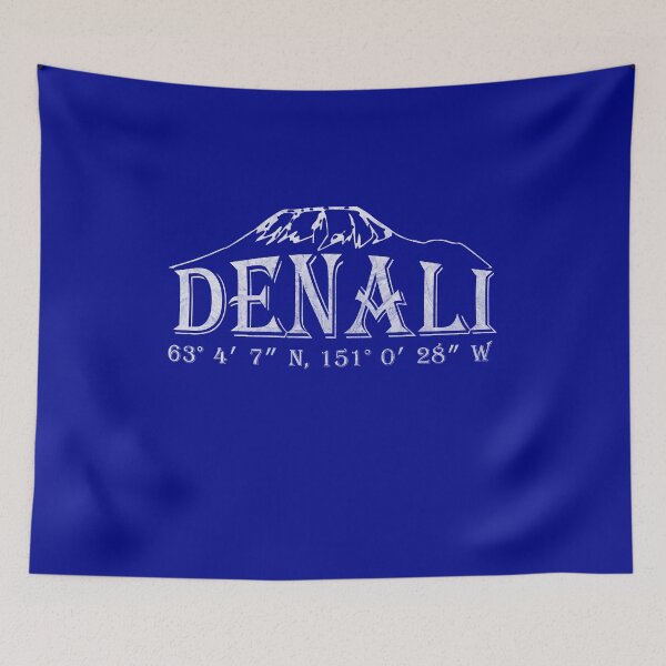 Item preview, Denali GPS coordinates hiker vacation mountains designed and sold by DerNerd.