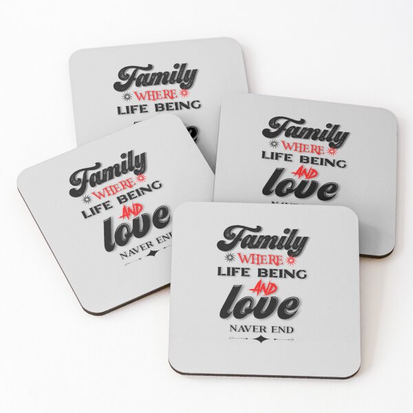 Item preview, Family where life being and love naver end t shirt designed and sold by Hussain Shirts.