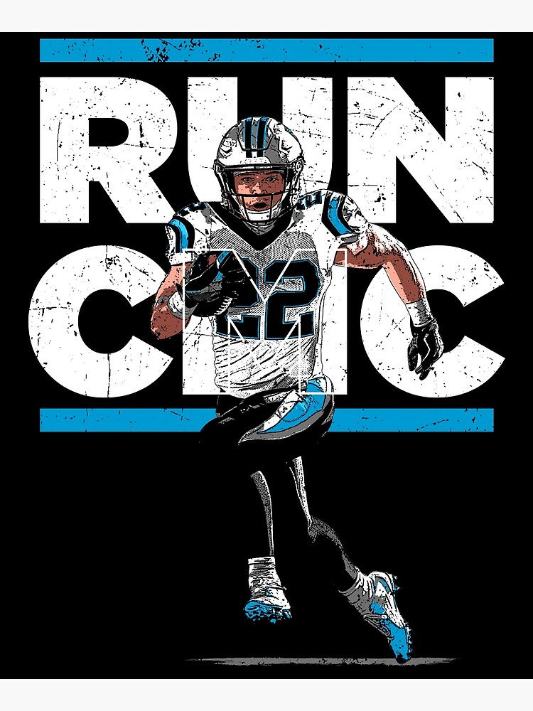 Football Carolina Panthers Christian McCaffrey Run CMC Art Poster - POSTER  20x30