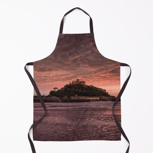 Item preview, St Michaels Mount, Cornwall ,Dramatic sunset on the beach at Marazion,red sky at night designed and sold by kathleenjean.