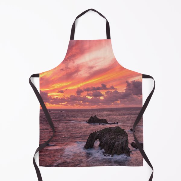 Item preview, Sunset set at Lands End Cornwall,red sky at night designed and sold by kathleenjean.