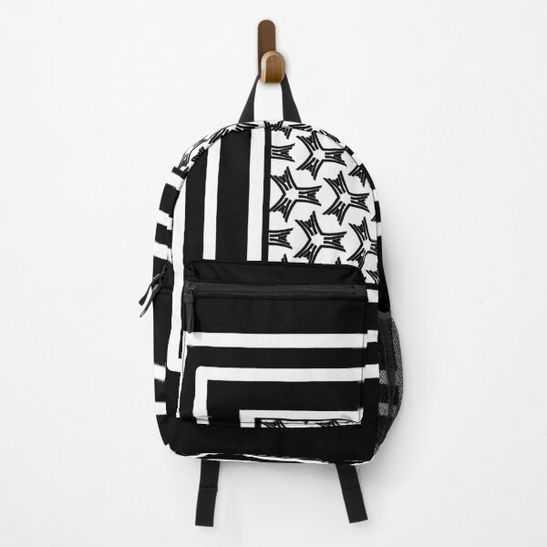 Item preview, Black and white central pattern with white borders on sophisticated black designed and sold by PetaJaneHome.