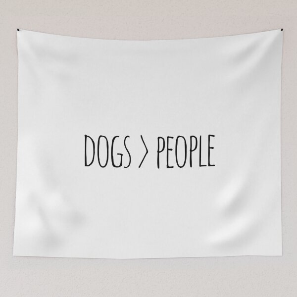 Item preview, dogs over people gift idea for dog lovers designed and sold by The Little Wood Cottage.