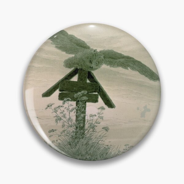 Item preview, Owl on grave cross - Caspar David Friedrich designed and sold by TemporaryArt.