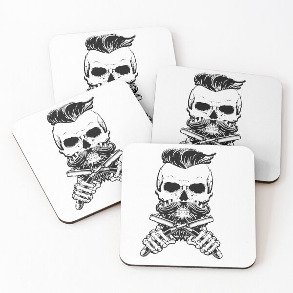 Item preview, Barber Skull with razors designed and sold by jfcreations.