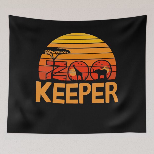 Artikelvorschau, Zookeeper Safari Africa Retro entworfen und verkauft von 4tomic.