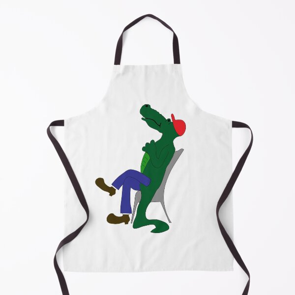 Item preview, Funny alligator sitting in chair with legs crossed. designed and sold by With My Hands By K.