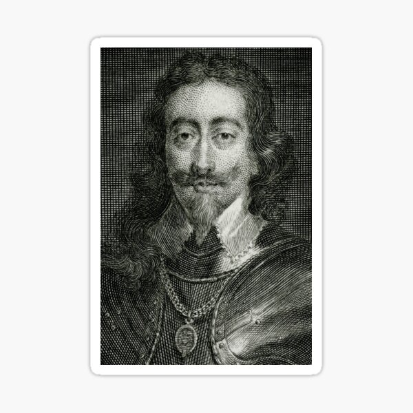 Cavalier English King beheaded 1649 Sticker