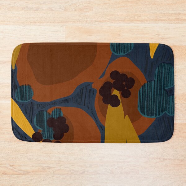 Item preview, Cocoa Flowers - Navy & Chocolate  designed and sold by fossdesign.