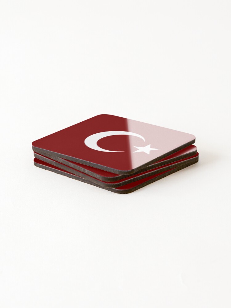 Thumbnail 4 of 5, Coasters (Set of 4), Turkey flag designed and sold by P-I-R.