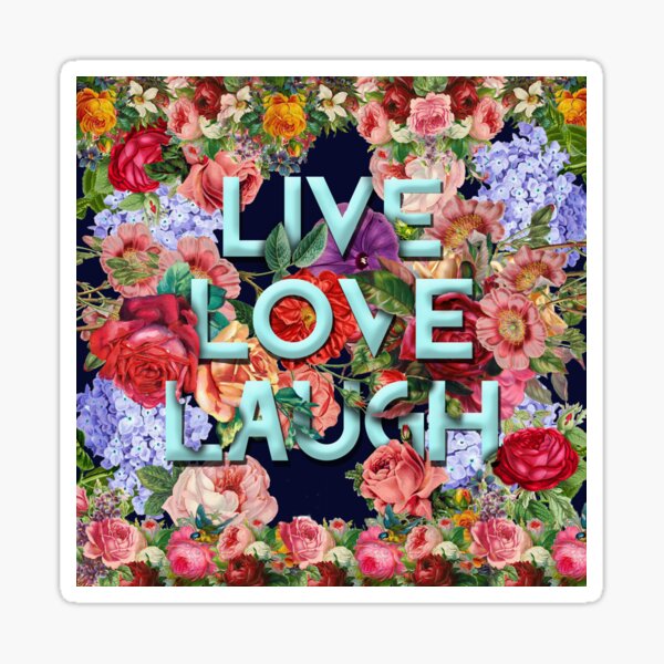 Live, Love, Laugh_aqua Sticker