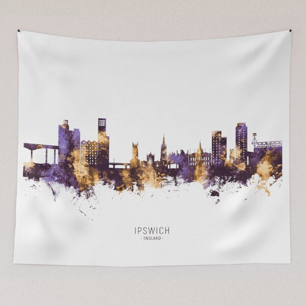 Item preview, Ipswich England Skyline designed and sold by ArtPrints.