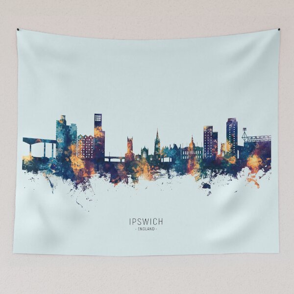 Item preview, Ipswich England Skyline designed and sold by ArtPrints.