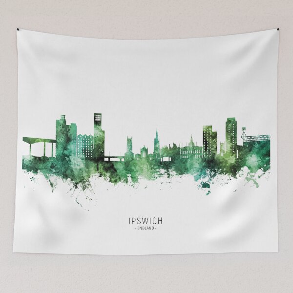 Item preview, Ipswich England Skyline designed and sold by ArtPrints.