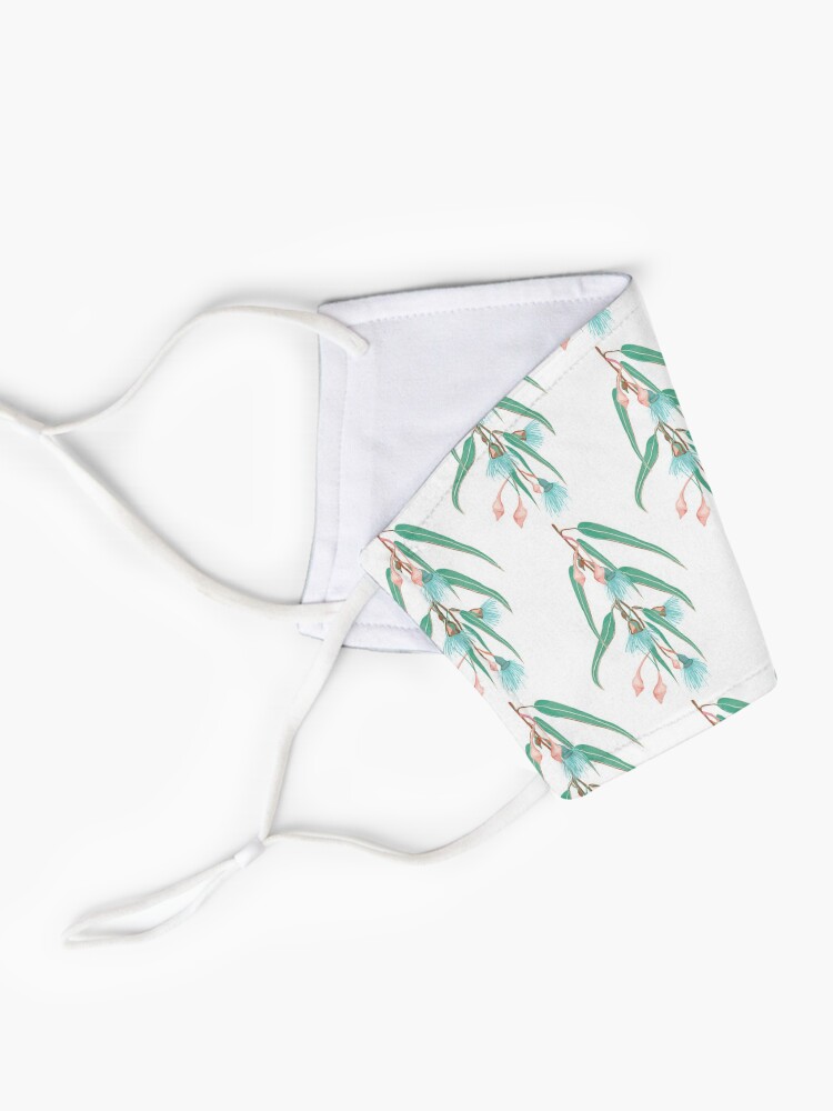 Alternate view of Summer Fun Eucalyptus Pattern - Peach and Teal Color Palette Mask