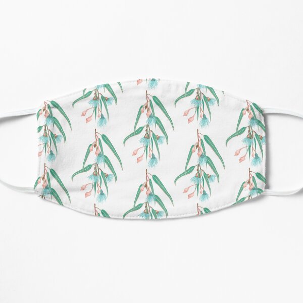 Summer Fun Eucalyptus Pattern - Peach and Teal Color Palette Mask