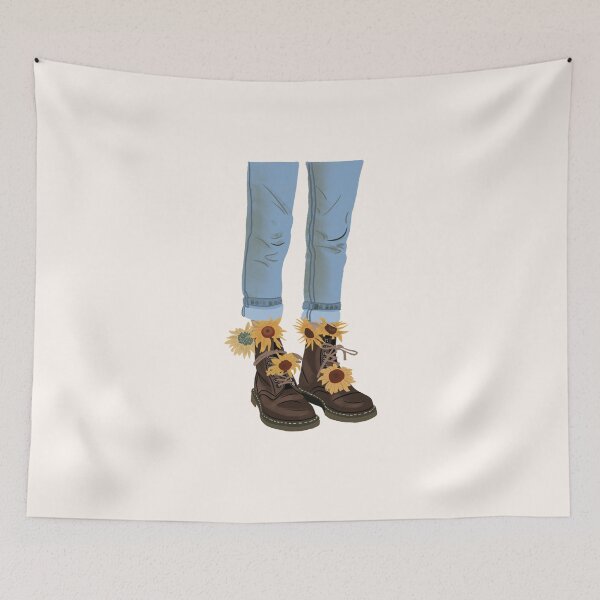 Item preview, Sunflowers Growing From Boots Transparent Background designed and sold by kqwdesigns.