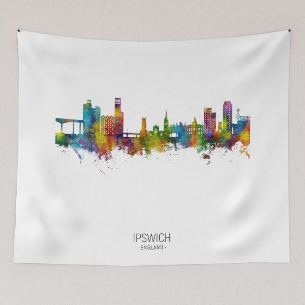 Item preview, Ipswich England Skyline designed and sold by ArtPrints.