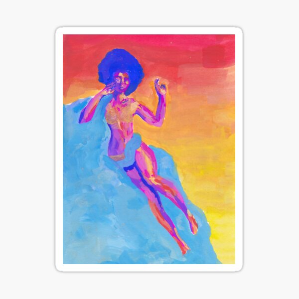 angel in the clouds Sticker