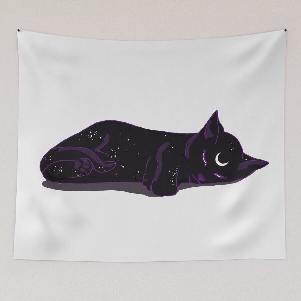 Item preview, Sleeping witch's clelestial cat designed and sold by Dark-Sun-Ava.
